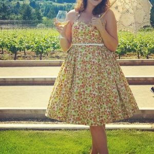 retro style emily and fin floral dress